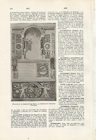 LAMINA SALVAT 80379:  Manuscrito de Dante por Gabriel de los Attavante