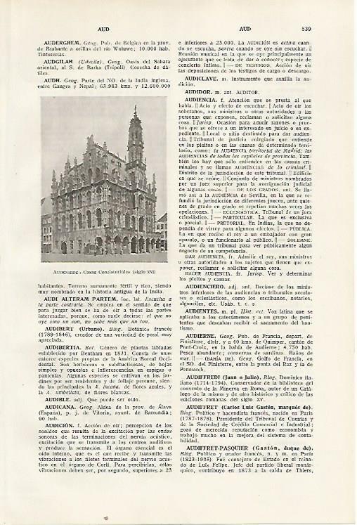 LAMINA SALVAT 80381: Casas Consistoriales de Audenarde