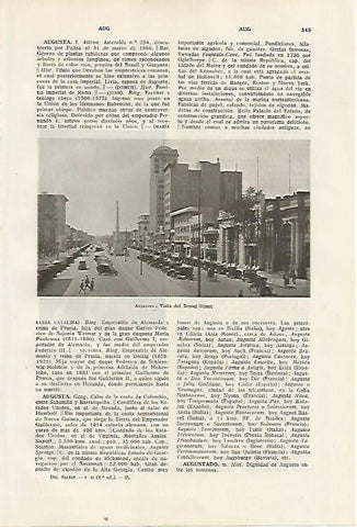 LAMINA SALVAT 80383: Broad Street en Augusta (Estados Unidos)
