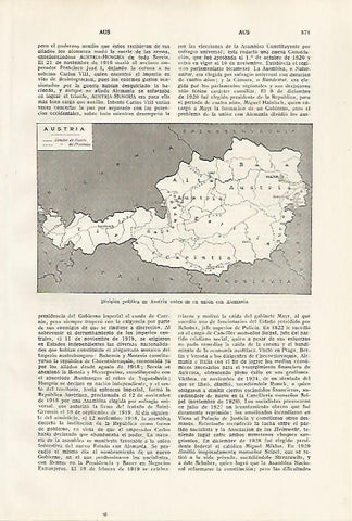 LAMINA SALVAT 80389: Mapa politico de Austria
