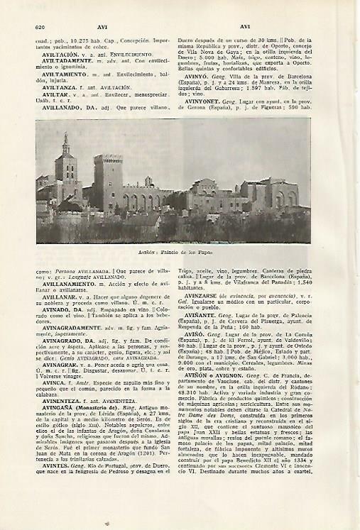 LAMINA SALVAT 80406: Palacio de  los Papas en Aviñon Francia