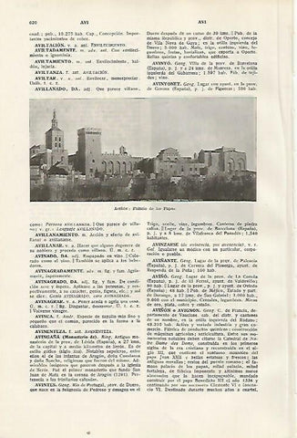 LAMINA SALVAT 80406: Palacio de  los Papas en Aviñon Francia