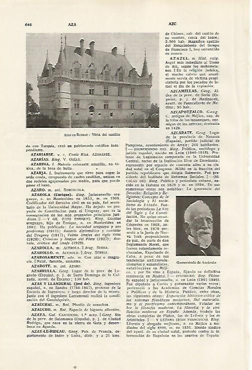 LAMINA SALVAT 80411: Castillo de Azay le Rideau