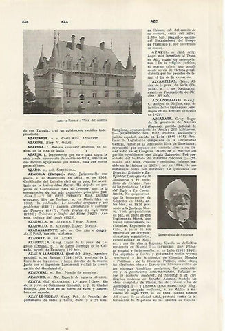 LAMINA SALVAT 80411: Castillo de Azay le Rideau