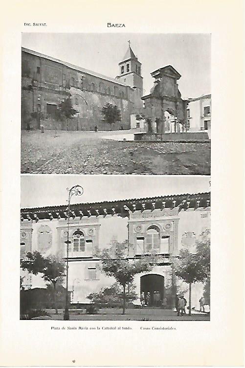 LAMINA SALVAT 80428: Plaza de Santa Maria y Ayuntamiento de Baeza