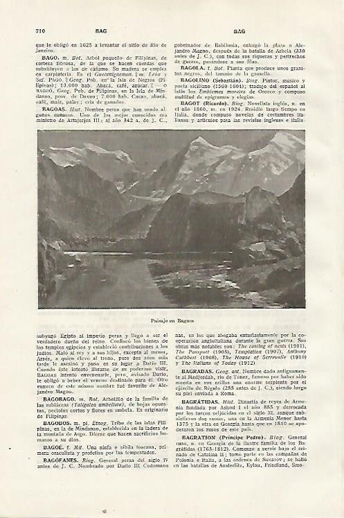 LAMINA SALVAT 80431: Paisaje en Bagnes Suiza