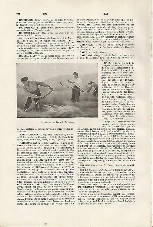 LAMINA SALVAT 80438: Segadores por D. Baixeras