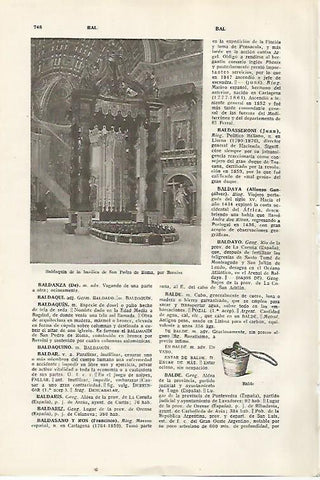 LAMINA SALVAT 80447: Baldaquin en San Pedro del Vaticano