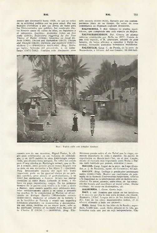 LAMINA SALVAT 80450: Templos hindues en Bali