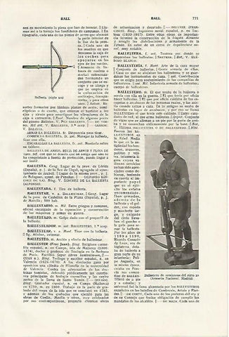 LAMINA SALVAT 80454: Ballesta del siglo XVI y ballestero del siglo XV