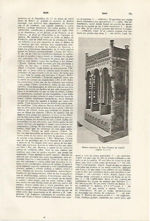LAMINA SALVAT 80460: Banco romanico de Sant Climent de Taull