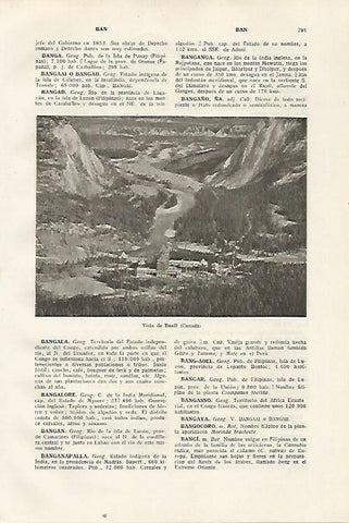 LAMINA SALVAT 80463: Vista de Banff (Canada)