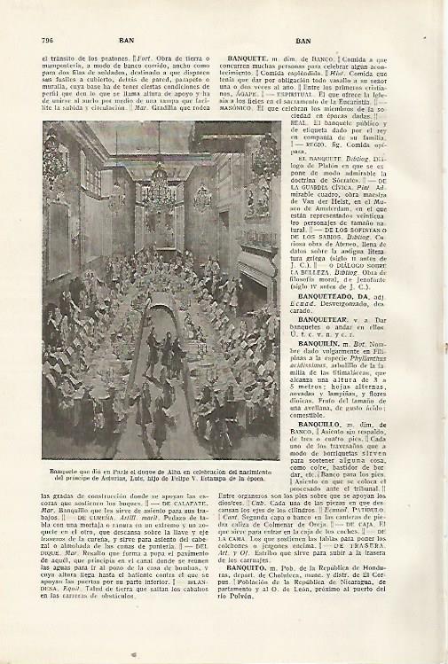 LAMINA SALVAT 80466: Banquete del Duque de Alba en Paris