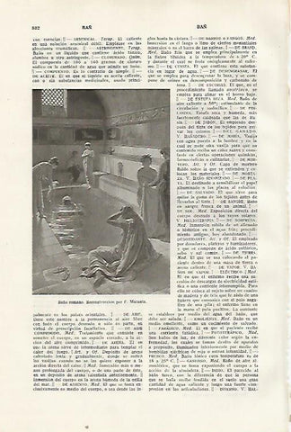 LAMINA SALVAT 80468: Baño romano por F. Matania