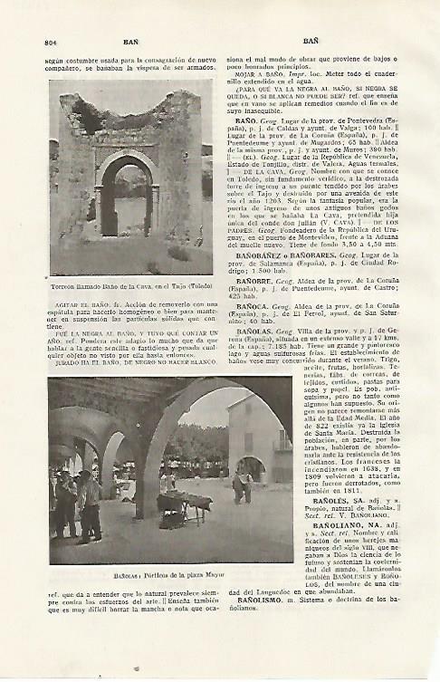 LAMINA SALVAT 80470: Torreon Baño de la Cava en Toledo