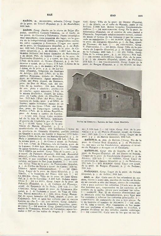 LAMINA SALVAT 80471: Iglesia de San Juan Bautista en Baños de Cerrato