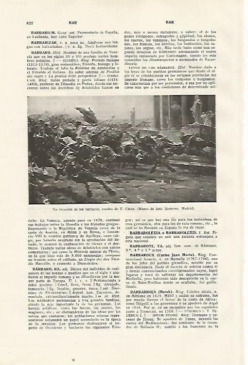 LAMINA SALVAT 80475: La invasion de los barbaros por U. Checa