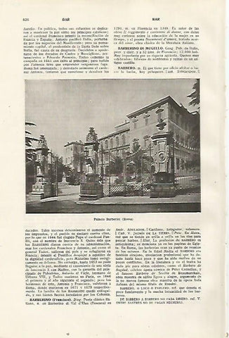 LAMINA SALVAT 80477: Palacio Barberini en Roma