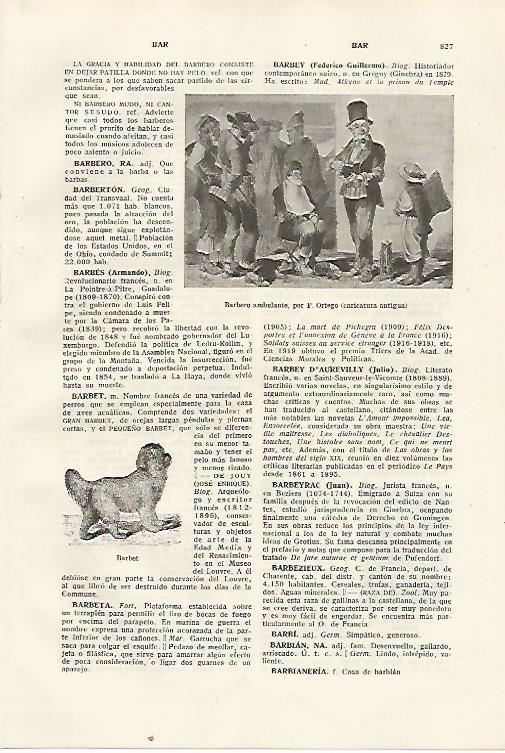 LAMINA SALVAT 80478: Barbero ambulante por F. Ortego