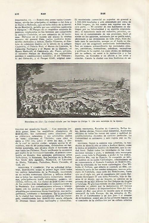 LAMINA SALVAT 80481: Barcelona sitiada en 1714
