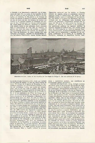 LAMINA SALVAT 80482: Barcelona en 1714