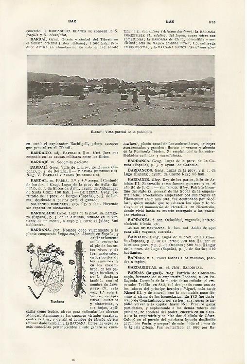 LAMINA SALVAT 80485: Vista de Bardai en Libia