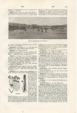 LAMINA SALVAT 80485: Vista de Bardai en Libia