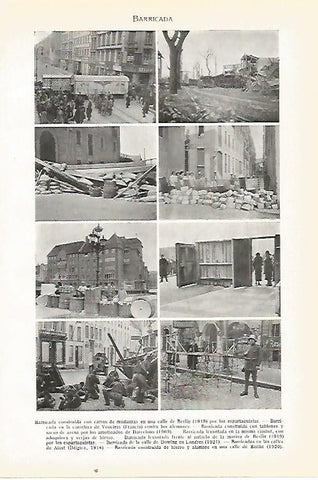 LAMINA SALVAT 80494: Barricadas de Berlin Vouciers Barcelona Londres y Alost