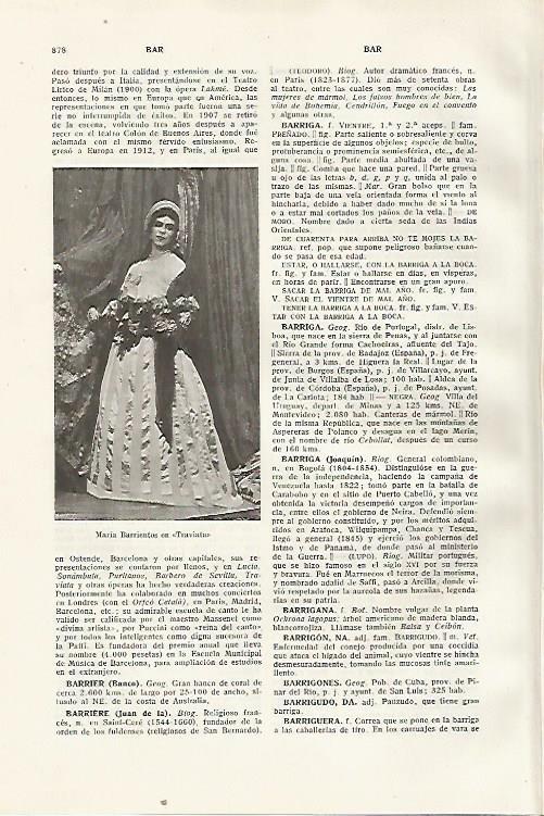 LAMINA SALVAT 80495: Maria Barrientos en La Traviata