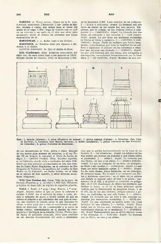 LAMINA SALVAT 80499: Tipos de base de columnas