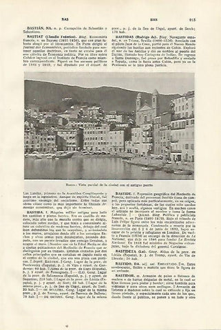 LAMINA SALVAT 80507: Puerto de Bastia