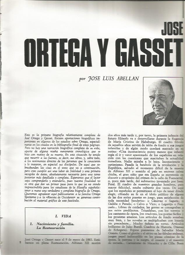 FASCICULO 088: ORTEGA Y GASSET