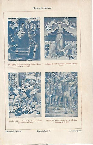 LAMINA ESPASA 2555: Obras de Signorelli
