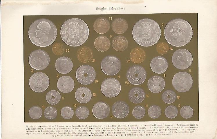 LAMINA ESPASA 9887: Monedas de Belgica