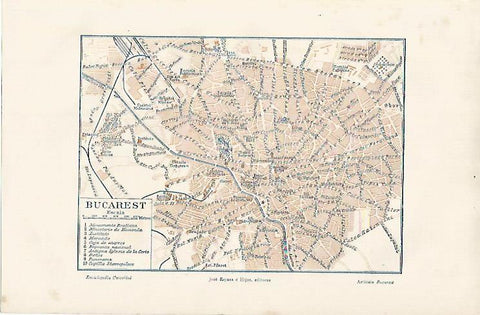 LAMINA ESPASA 11836: Plano de Bucarest Rumania