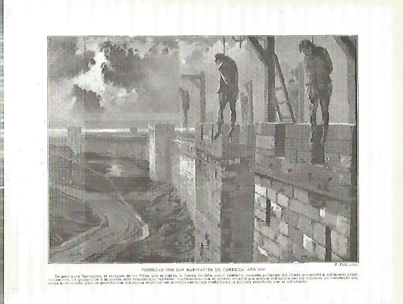 LAMINA 4249: Crueldad con los habitantes de Cambrils Tarragona en 1640