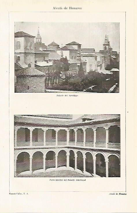 LAMINA ESPASA 9955: Palacio del Arzobispo de Alcala de Henares Madrid