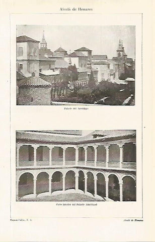 LAMINA ESPASA 9955: Palacio del Arzobispo de Alcala de Henares Madrid