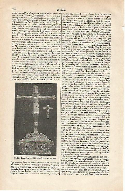 LAMINA ESPASA 19946: Cricifijo del Cid de la Catedral de Salamanca