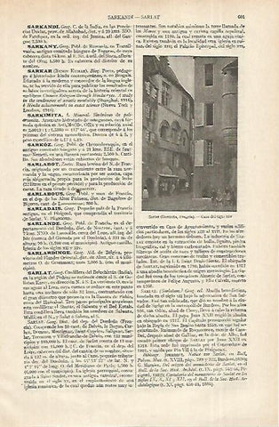 LAMINA ESPASA 12377: Casa del siglo XIV en Sarlat Francia