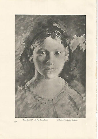 LAMINA 7273: Head of a girl por Henry Tonks
