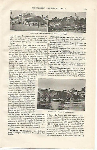 LAMINA ESPASA 23075: Plaza de Bugallal en Puenteaereas