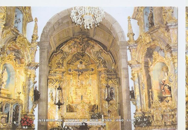 Postal 044680 : Interior da Capela do Bom Jesus. Coroada - Valenca