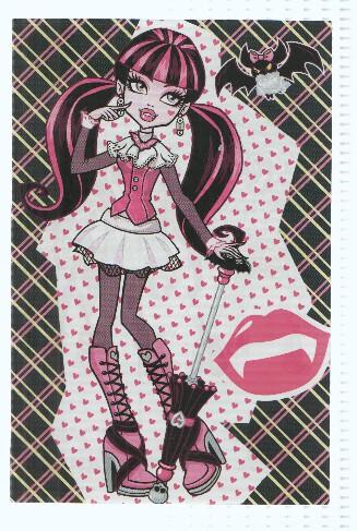 Photocards: MONSTER HIGH, Numero 022: Draculaura  (Panini 2011)