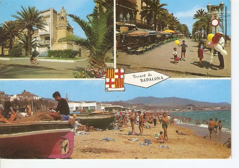 Postal 032140 : Badalona. Rambla del Caudillo y playa