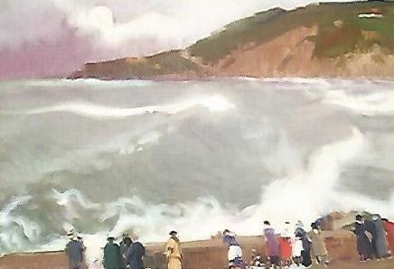 Postal 53423: SOROLLA. Tormenta en San Sebastian