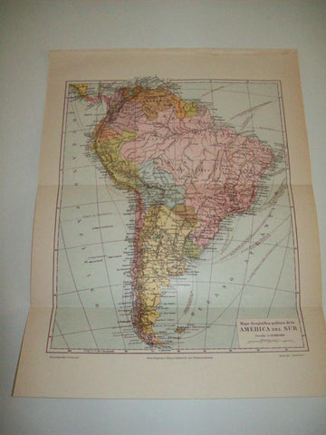 LAMINA ESPASA 5504: Mapa politico de America del Sur