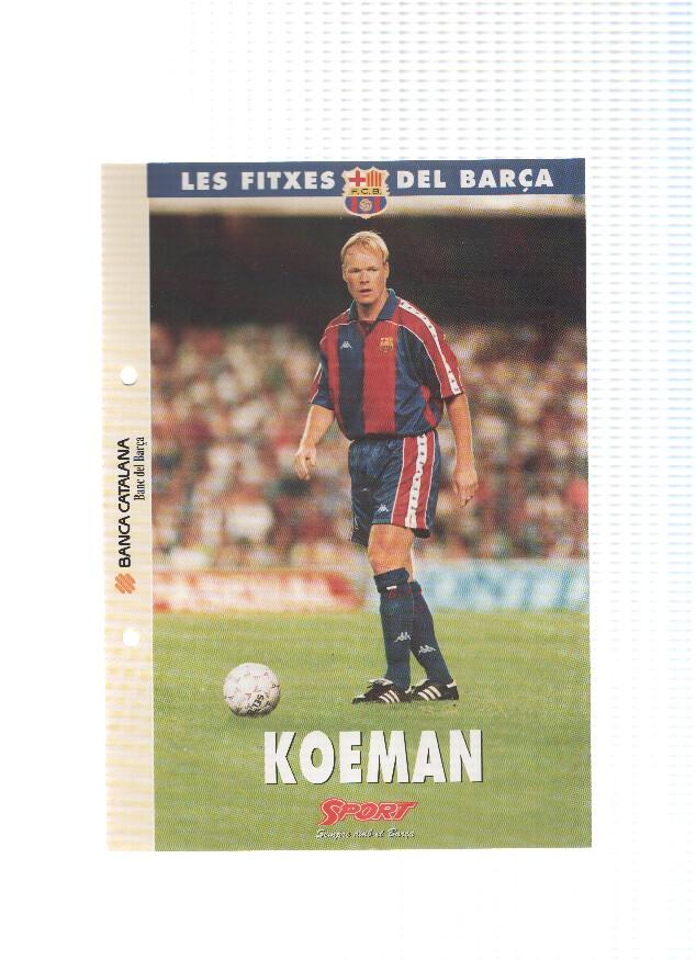 Les Fitxes del Barça: RONALD KOEMAN (Ficha Archivador Diario SPORT) 