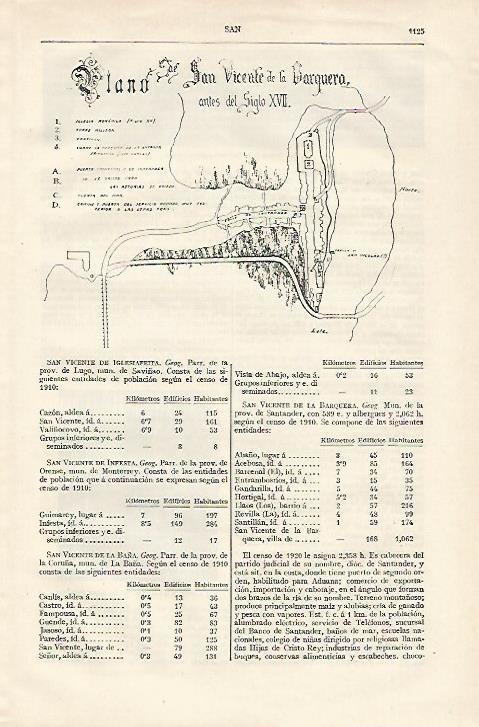LAMINA ESPASA 18398: San Vicente de la Barguera antes del siglo XVII