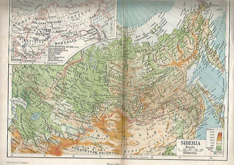 LAMINA ESPASA 760: Mapa de Siberia